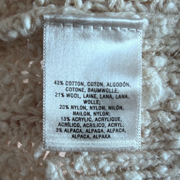 Anthropologie Moth knit sweater S small wool blend chunky v-neck zip - Picture 6 of 6